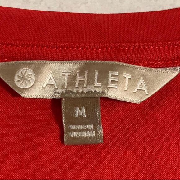 ATHLETA Sleeveless Top Women’s Medium Red Round Neck Model Soft. - Picture 5 of 10
